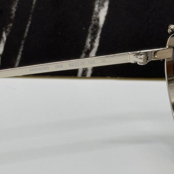 NEW AM0424S 004 ALEXANDER MCQUEEN SILVER WOMAN SUNGLASSES - Picture 9 of 10